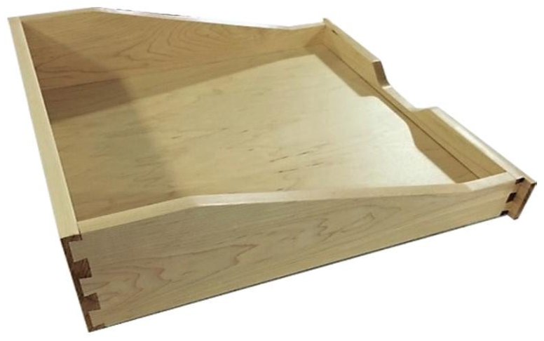 Scalloped Angle with Lipped Front & Scoop drawer box
